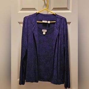 CHICO'S blue tank top and jacket